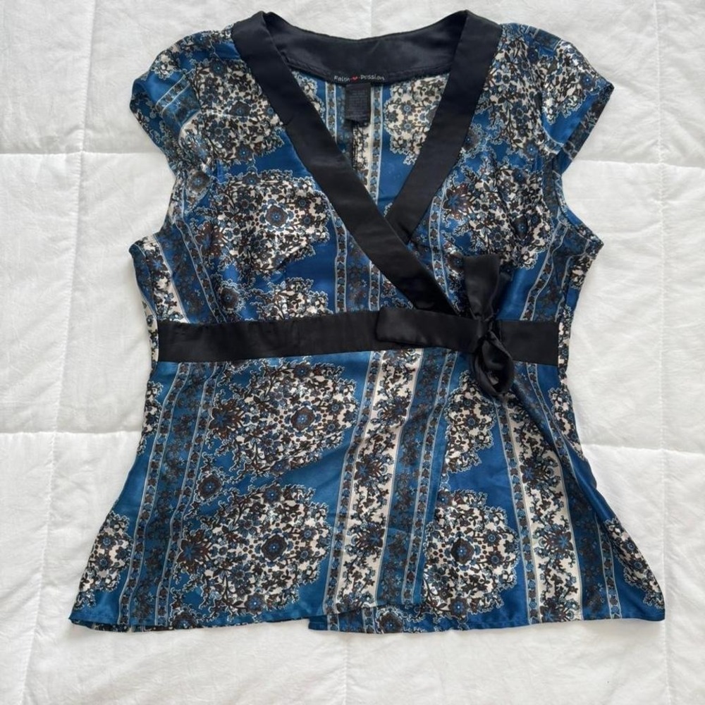 Y2k Paisley Kimono Blouse